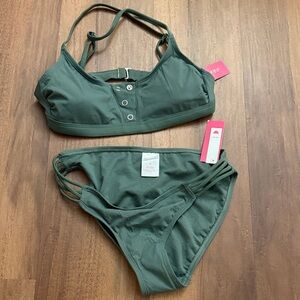 NWT Xhilaration Olive Green Bikini
